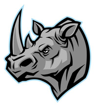 Rhino Head Mascot