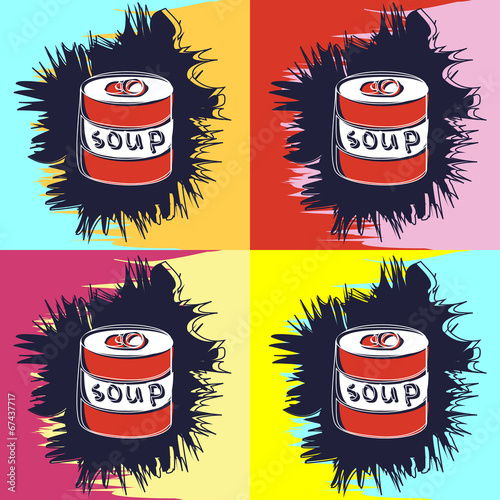Fotografía painting in the style of Andy Warhol