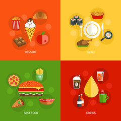 Wall Mural - Food composition flat