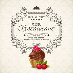 Canvas Print - Restaurant menu template