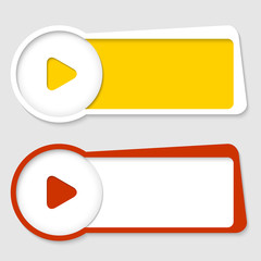 Poster - set of two frames for insertion text with play symbol