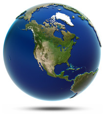 Wall Mural - america global map - north america