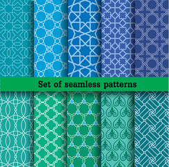 Wall Mural - set 2 of seamless patterns