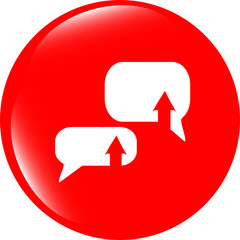 Poster - Upload from cloud icon. Upload button. Load symbol