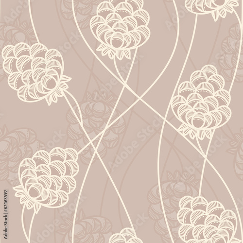 Fototapeta do kuchni Seamless background with flowers