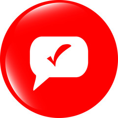 Poster - Icon on the clouds with check mark sign
