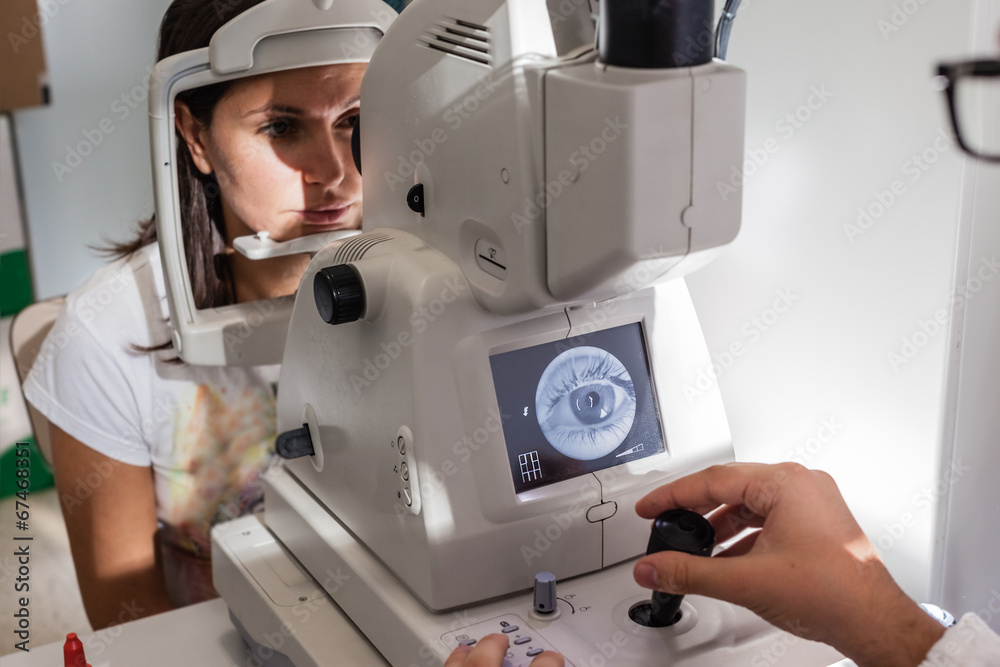 Retina Testing Retinal exam Stock Photo | Adobe Stock