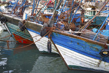 Blue Fishing Boats