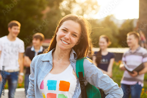Fotografia Female smiling student outdoors