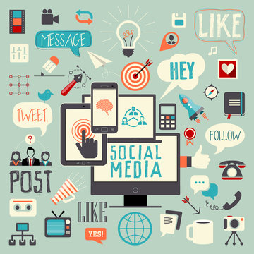 Social Media Sign and Symbol Icon Element