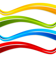 Wall Mural - Set of wavy colorful banners