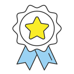 Poster - Vector Flat Line Design Concept Award Icon