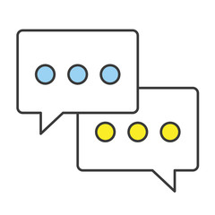 Poster - Vector Flat Line Design Concept Chat Icon