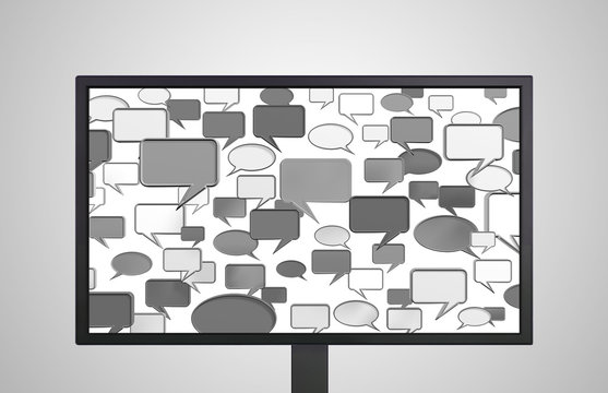 desktop Monitor display conversation grey