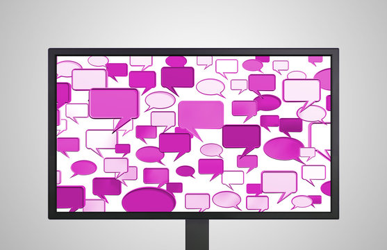 desktop Monitor display conversation pink