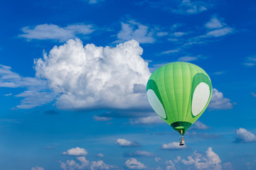 Wall Mural - Hot air balloon with blue sky background