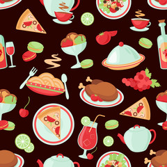 Poster - Restaurant seamless pattern