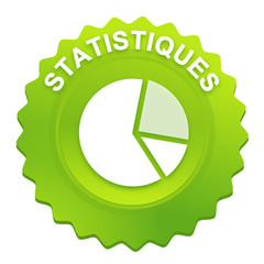 Fototapete - statistiques sur bouton web denté vert