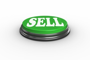 Poster - Sell on digitally generated green push button