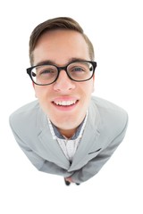 Poster - Geeky hipster smiling at camera