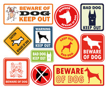 Beware Of Dog Vector Collection