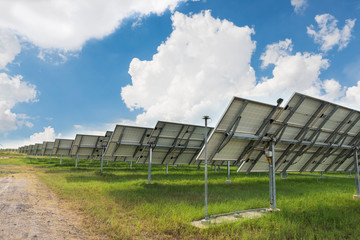 The solar farm for green energy in Thailand