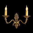 © Dmytro Smaglov - Ornamental vintage wall lamp isolated on black with clipping pat