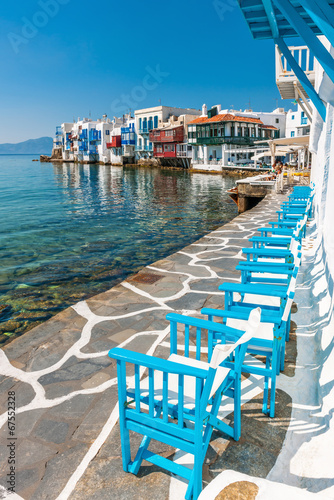 Obraz w ramie Little Venice on Mykonos Island