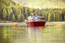 Senior Couple On Boat