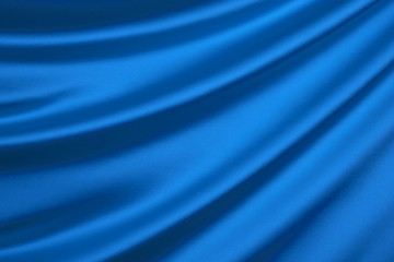 blue silk textile background　with copy space