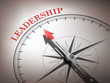© JoyImage - abstract compass needle pointing the word leadership
