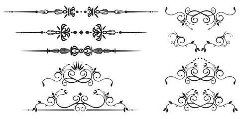 Decorative swirl elements