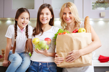 Wall Mural - Family of three