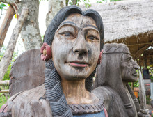 Old Wooden Indian Lady