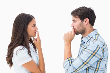 Poster - Upset young couple not talking