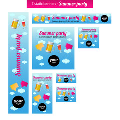 Static banners - summer party