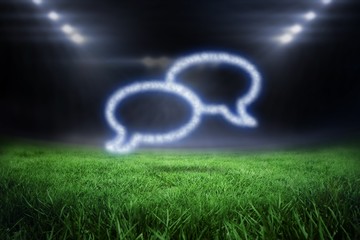 Poster - Composite image of cloud in shape of speech bubbles