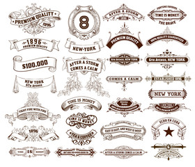 29 labels and banners. vector