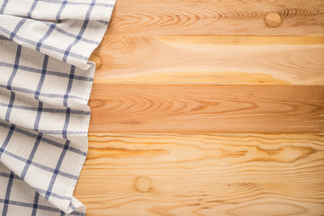 tablecloth textile on wooden background