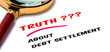 truth about debt settlement concept