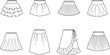 Vector illustration of women's skirts