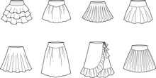 Vector Illustration Of Women's Skirts