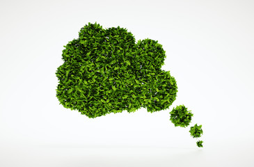 Wall Mural - ecology talking bubble symbol
