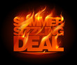 Fiery summer sizzling deal design.