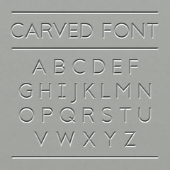 Carved font design