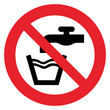 Prohibition sign NO POTABLE WATER