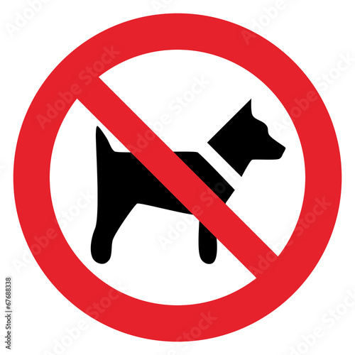 Prohibition sign FORBID DOG AREA Stock Vector Adobe Stock
