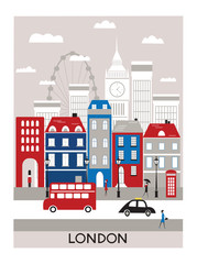 London city travel illustration