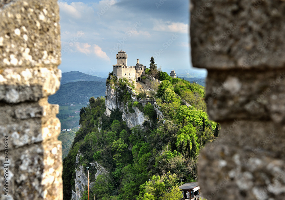 Obraz na płótnie San Marino Castle General View w salonie