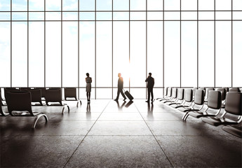 Poster - businesspeople  in airport